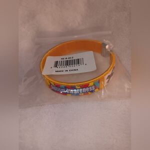 Adult Yellow Autism Awareness Bangle Bracelet New Without Tags